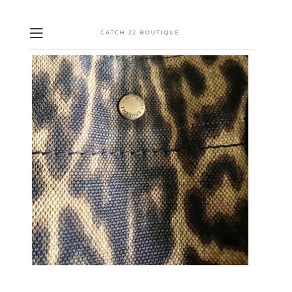 *SOLD* Saint Laurent Canvas Leopard Print Rive Gauge Noe Large Tote - Picture 5 of 11